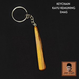 Keychain Kayu Kemuning Emas - JHS Craft