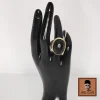 Cincin Perak Mata Kayu Kemuning Hitam - JHS Craft