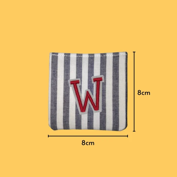 Red Letter 'W' Iron-on Embroidery