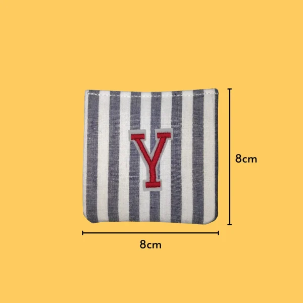 Red Letter 'Y' Iron-on Embroidery