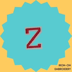 Red Letter 'Z' Iron-on Embroidery