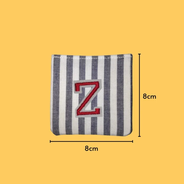 Red Letter 'Z' Iron-on Embroidery