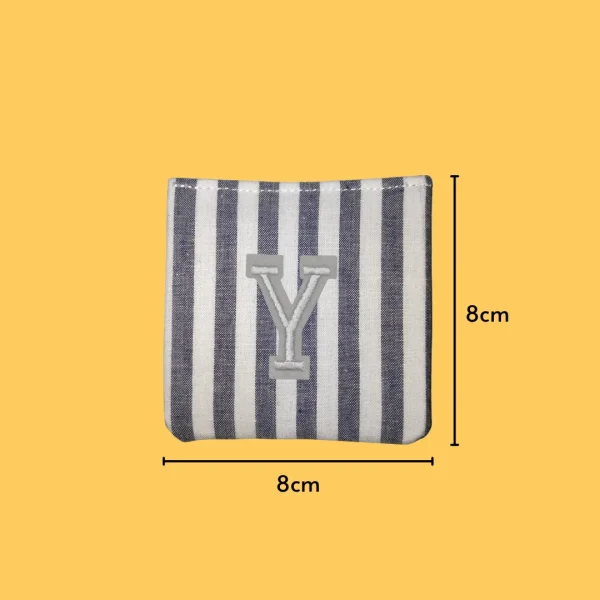White Letter 'Y' Iron-on Embroidery