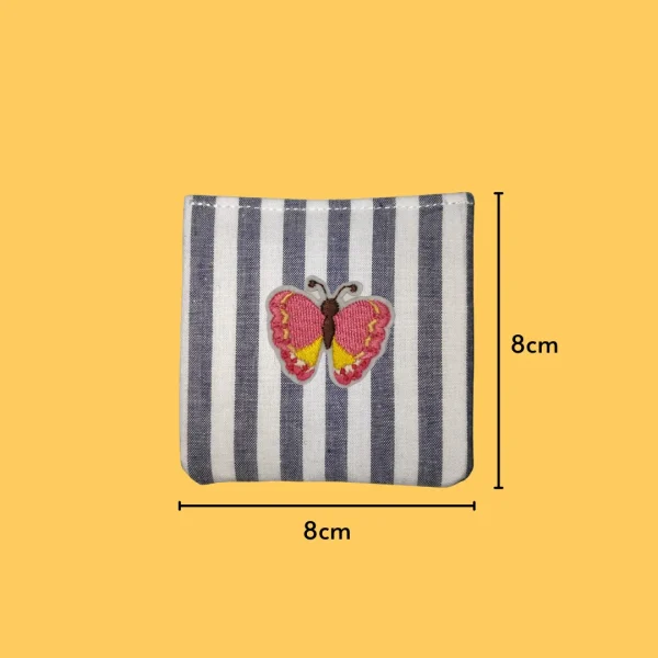 Pink and yellow butterfly Iron-on Embroidery