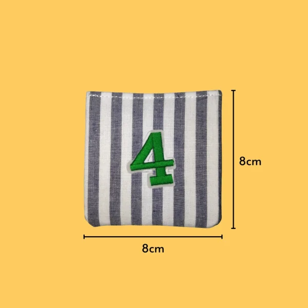 Green number '4' Iron-on Embroidery