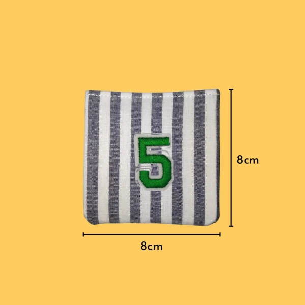 Green number '5' Iron-on Embroidery