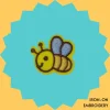 Cute cartoony small bee Iron-on Embroidery