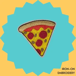 Cartoon pizza Iron-on Embroidery
