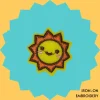 Small cute smiling sun Iron-on Embroidery