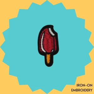 Small bitten off popsicle Iron-on Embroidery