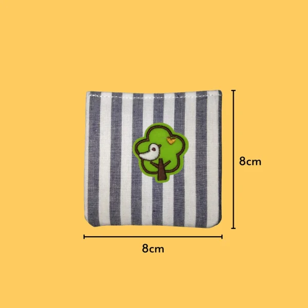 Small white bird resting on tree Iron-on Embroidery