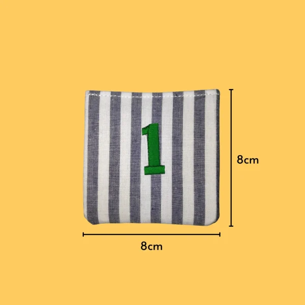 Green number '1' Iron-on Embroidery