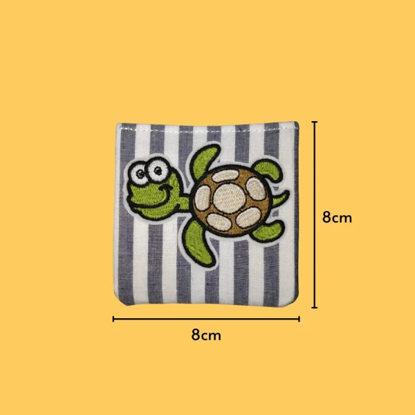 Smiling cartoony turtle Iron-on Embroidery