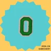 Iron-On-Patch-137 Green number '0' Iron-on Embroidery