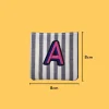 Pink-blue letter 'A' Iron-on Embroidery