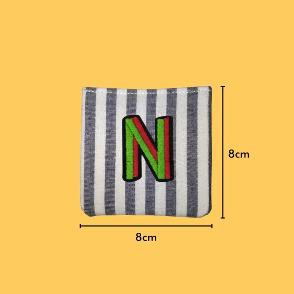 Green-red letter 'N' Iron-on Embroidery