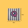 Pink-blue letter 'Q' Iron-on Embroidery