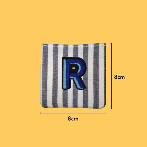 Iron-On-Patch-176 Blue letter 'R' Iron-on Embroidery