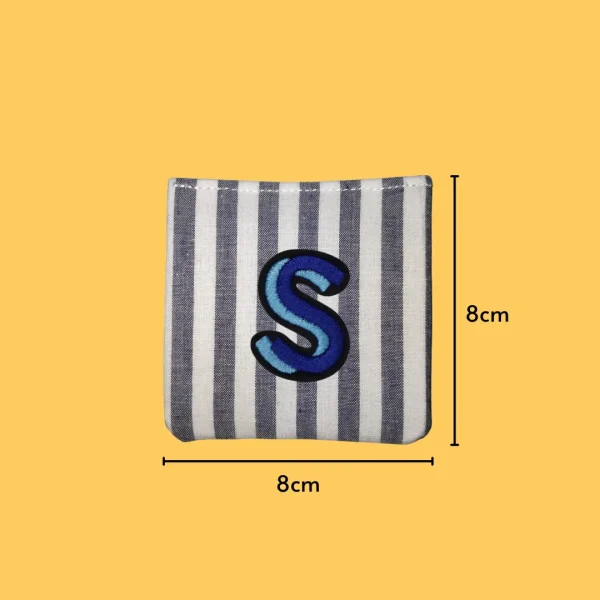 Blue letter 'S' Iron-on Embroidery