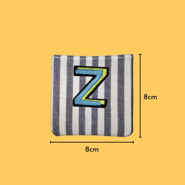 Blue-yellow letter 'Z' Iron-on Embroidery