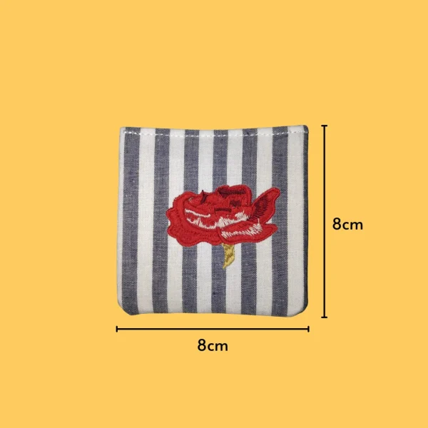 Red lotus Iron-on Embroidery