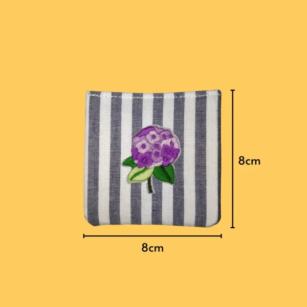 White and purple flowers Iron-on Embroidery