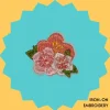 Pink hibiscus Iron-on Embroidery
