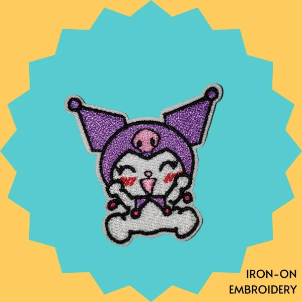 Iron-On-Patch-223 Happy Kuromi Iron-on Embroidery