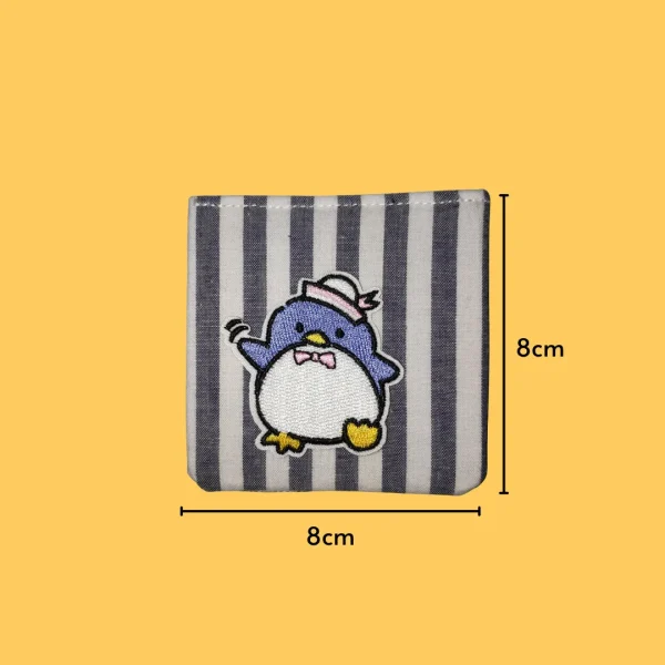 Waving Tuxedo Sam Iron-on Embroidery