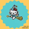 Iron-On-Patch-257 Hello Kitty witch era Iron-on Embroidery
