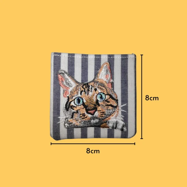 Realistic brown cat Iron-on Embroidery