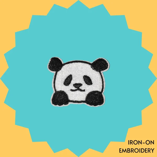 Waiting panda Iron-on Embroidery
