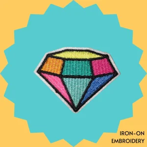 Colorful diamond Iron-on Embroidery