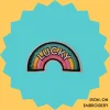 Iron-On-Patch-319 Rainbow with 'Lucky' text Iron-on Embroidery