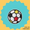 Soccer ball with yellow and black elements Iron-on Embroidery