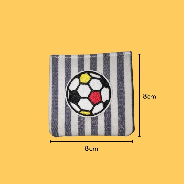 Soccer ball with yellow and black elements Iron-on Embroidery