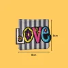 Retro 'LOVE' text Iron-on Embroidery
