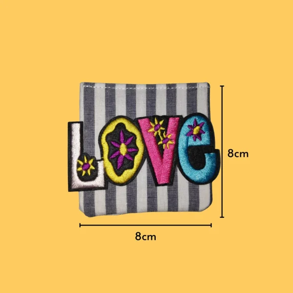 Retro 'LOVE' text Iron-on Embroidery