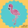 Pink flamingo Iron-on Embroidery