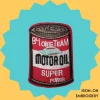 Canned motor oil Iron-on Embroidery