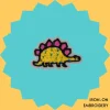 Small yellow Stegosaurus Iron-on Embroidery