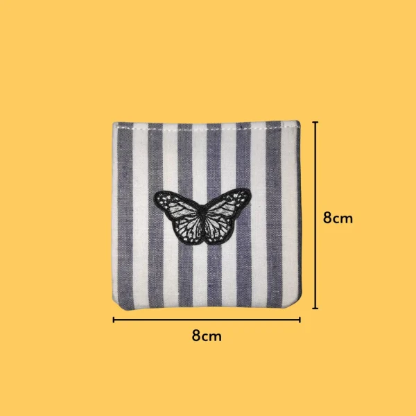 Classic gray butterfly Iron-on Embroidery