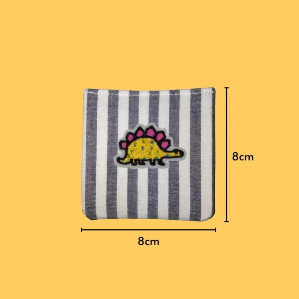 Small yellow Stegosaurus Iron-on Embroidery