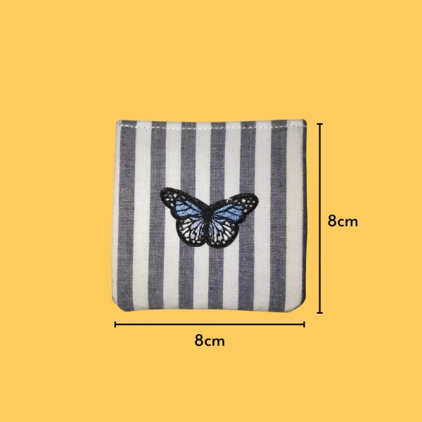 Classic blue butterfly Iron-on Embroidery