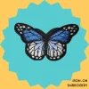 Classic blue and white butterfly Iron-on Embroidery
