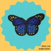 Classic blue and yellow butterfly Iron-on Embroidery