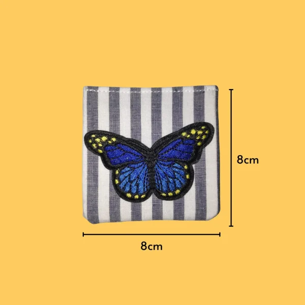 Classic blue and yellow butterfly Iron-on Embroidery