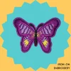 Purple patterned butterfly Iron-on Embroidery