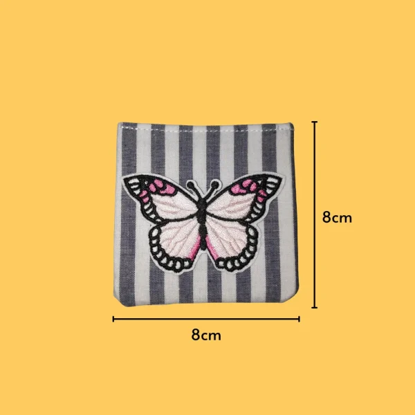 Pink and white butterfly Iron-on Embroidery