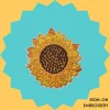Lone sunflower Iron-on Embroidery